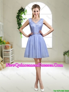 Discount V Neck Dama Dresses with Appliques and Sequins