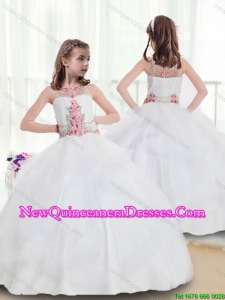 New Arrivals Bateau Beading Little Girl Pageant Dresses in White