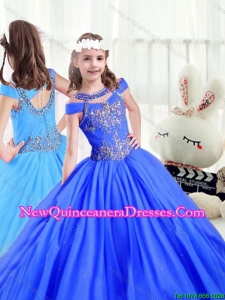 Latest Beading Off the Shoulder Little Girl Pageant Dresses