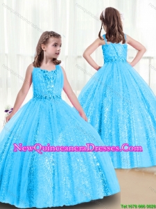 Cute Straps Cute Little Girl Pageant Dresses with Side Zipper
