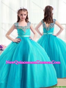 Cute Zipper Up Cute Little Girl Pageant Dresses with Beading