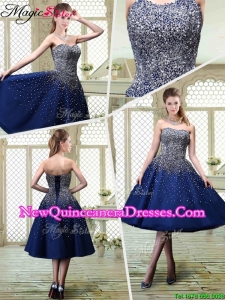 Luxurious Sweetheart Beading Dama Dresses for 2016