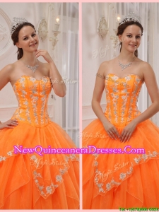 New Ball Gown Appliques and Beading Sweet 15 Dresses for 2016
