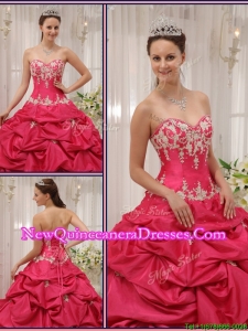 2016 Luxurious Formal Sweetheart Appliques and Pick Ups Quinceanera Dresses