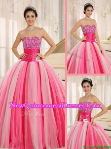 2016 Perfect Best Selling Strapless Lace Up Quincanera Dresses in Multi Color