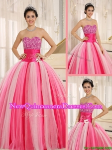 2016 Perfect Best Selling Strapless Lace Up Quincanera Dresses in Multi Color
