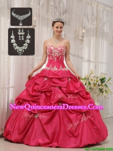 2016 Perfect Sweetheart Quinceanera Gowns with Appliques and Pick Ups