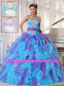Perfect Strapless Beading and Appliques Quinceanera Gowns