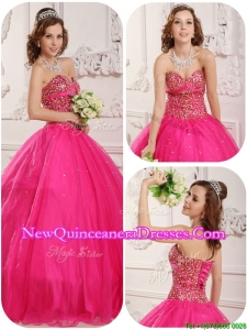Popular A Line Sweetheart Quinceanera Gowns with Beading