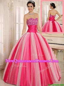 Popular Hot Sale Multi Color Strapless Lace Up Quincanera Dresses