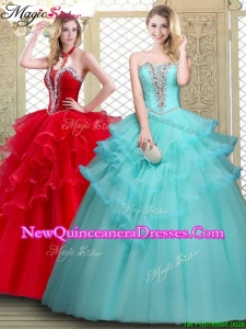 Perfect Sweetheart Quinceanera Dresses with Beading and Ruffles for 2016