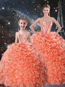 Beautiful Ball Gown Sweetheart Macthing Sister Dresses with Beading