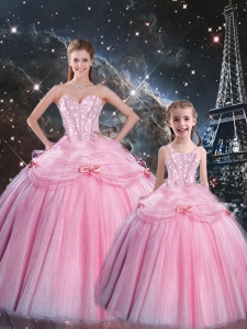 Wonderful Ball Gown Macthing Sister Dress with Beading