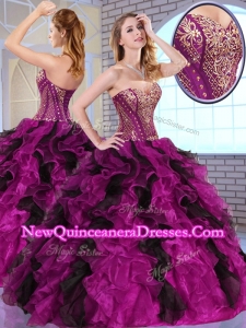 2016 Simple Ball Gown Quinceanera Dresses with Appliques and Ruffles