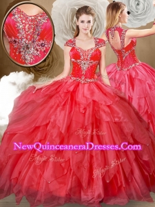 2016 Unique Sweetheart Beading and Red Quinceanera Dresses