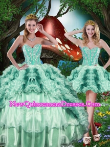 Beautiful Detachable Sweet 16 Dresses with Beading and Ruffles