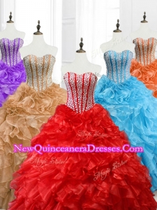 2016 Custom Made Ball Gown Sweetheart Quinceanera Dresses with Beading