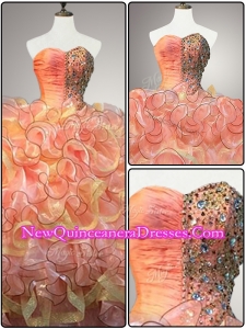 Fast Delivery Multi Color Quinceanera Dresses with Beading and Ruffles
