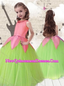 2016 Cheap Scoop Ball Gown Multi Color Little Girl Pageant Dresses