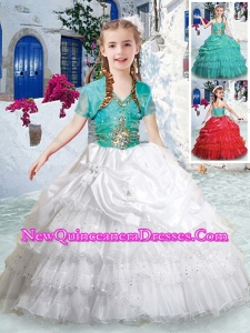 Lovely Halter Top Little Girl Pageant Dresses with Ruffled Layers