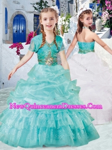 Cute Halter Top Little Girl Pageant Dresses with Beading and Bubles