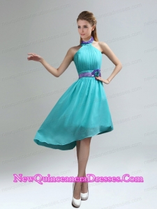 New Fashion High Neck Asymmetrical Multi Color Dama Dresses