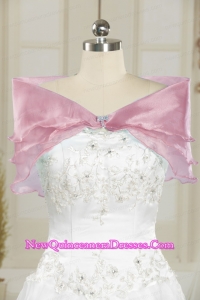 Beautiful Baby Pink Wedding Party Shawls with Beading