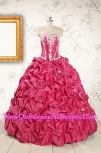 2015 Cheap Ball Gown Sweetheart Quinceanera Dresses with Appliques