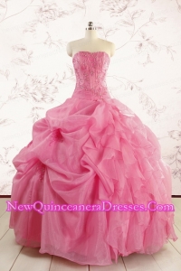 2015 Cheap Strapless Quinceanera Dresses with Pick Ups and Wraps
