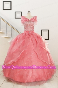 Pretty Beaded Ball Gown Sweetheart Quinceanera Dresses in 2015