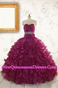2015 Brand New Style Quinceanera Gown with Beading and Ruffles