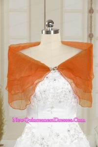 2015 New Style Beading Orange Red Shawls in Spring Green