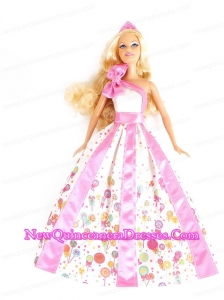 New Beautiful Printing Party Clothes Fashion Dress for Noble Barbie