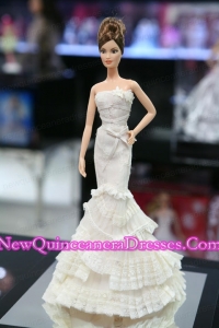 New Fashion Mermaid Dress With Ruffled Layers Gown for Barbie Doll