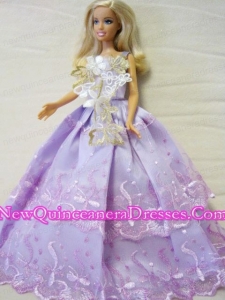 Embroidery Ball Gown Barbie Doll Dress