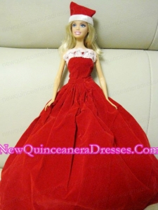 Simple Red Handmade Dress Party Clothes For Barbie