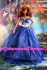 Fashion Royal Blue Dress For Barbie Doll