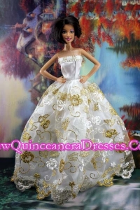 Lace Sweet White Princess Dress For Barbie Doll Dress