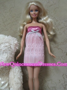 Sexy Short Mini-length Dress With Sequin Made To Fit the Barbie Doll