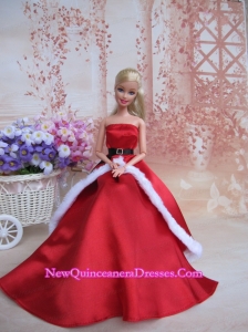 Elegant Party Dress For Noble Barbie With Belt