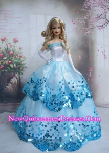Pretty Sequin Over Skirt Made To Fit the Barbie Doll