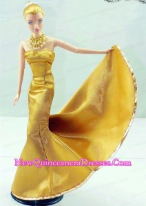 Gorgeous Gold Dress For Noble Barbie