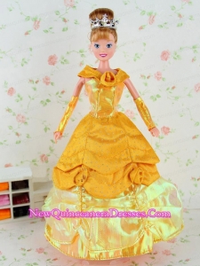 New Fashion Dress Tulle Taffeta Gown for Barbie Doll