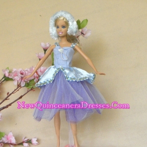 Sweet Lilac Lace Fashion Party Clothes Fashion Dress for Noble Barbie