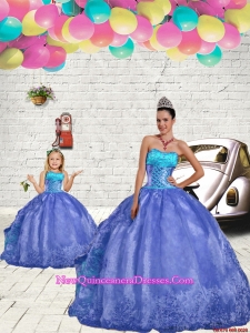 Most Popular Blue Princesita Dres with Beading and Embroidery for 2015