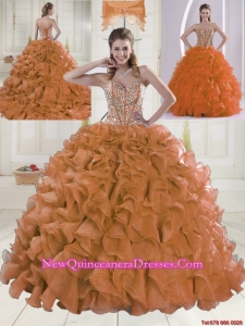 Fashionable Ball Gown Brush Train Quinceanera Dresses with Sweetheart