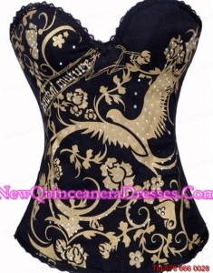 Sweetheart 2015 Classical Printed Bridal Bustier with Beading