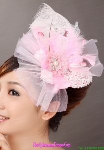 Sweet Tulle Feather Side Clamp Diamond Hairpins Birdcage Veils