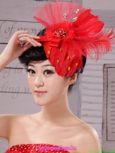 Fascinators Chiffon and Net Red Outdoor and Special Occasion