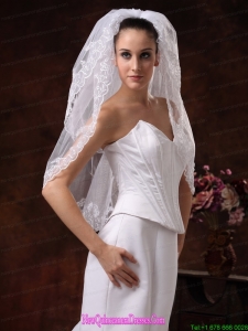 Two-tier With Embroidery Tulle Graceful Wedding Veil